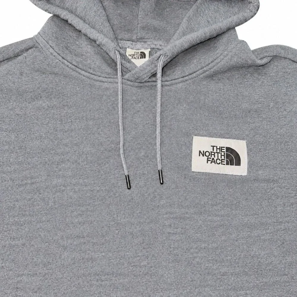 The North Face Heritage Patch Hoodie Mens XL Gray Pullover Sweatshirt